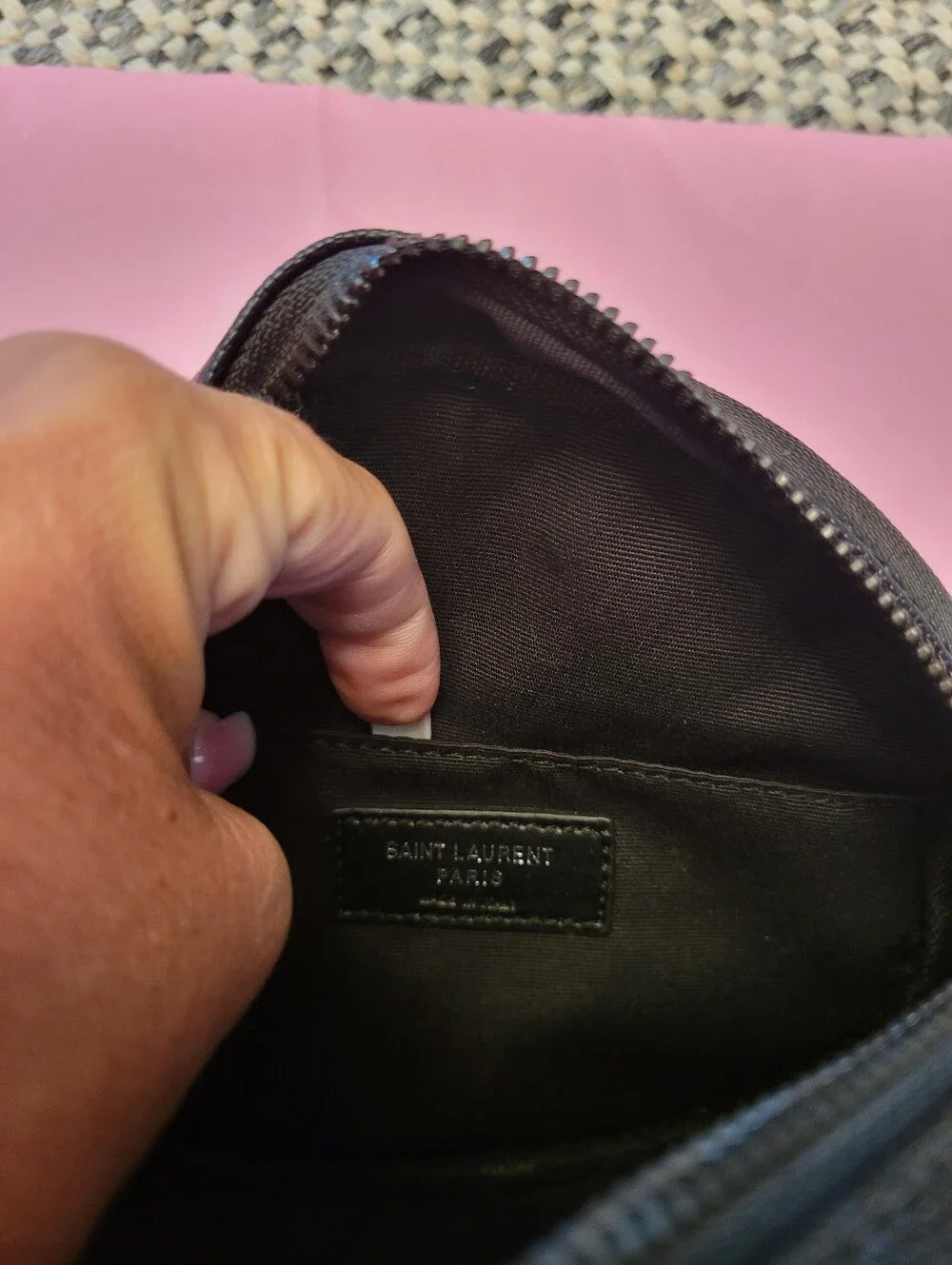 Black Quilted Round Crossbody Bag